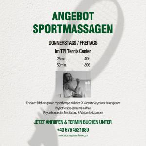 Massage für SPORTLER & JEDERMANN: Donnerstag, 21.11.