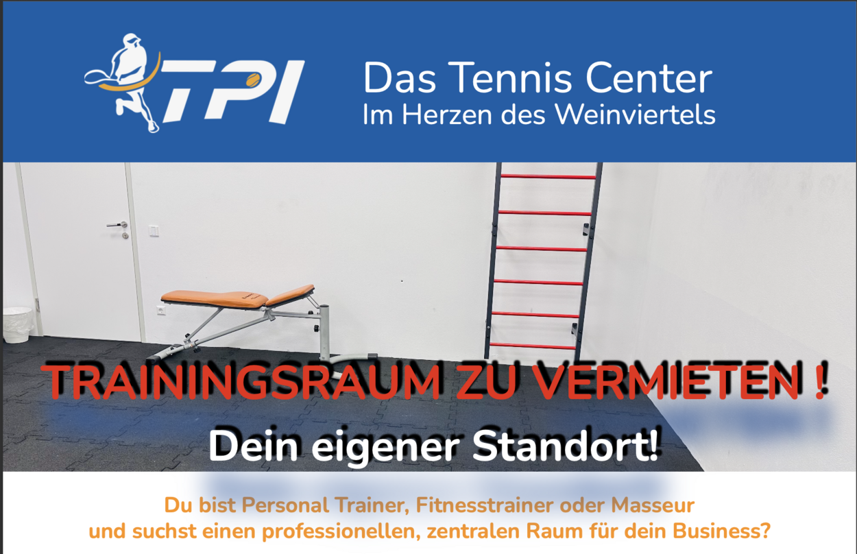 Trainingsraum zu vermieten