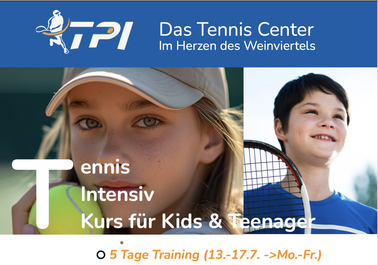 Intensiv-Tennis für Kinder & Jugendliche (3Std./Tag, Mo.-Fr.)